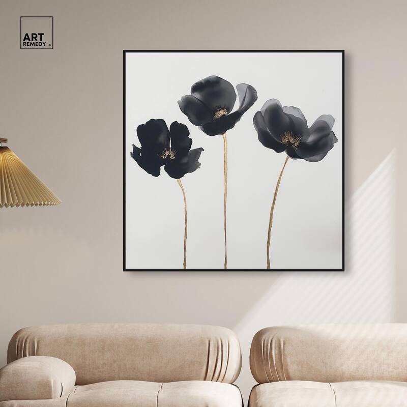 Nocturnal Flowers II Canvas by Art Remedy