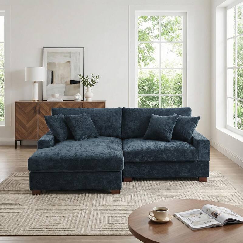 Oversized Modern Chenille Modular Sectional Sofa with Chaise