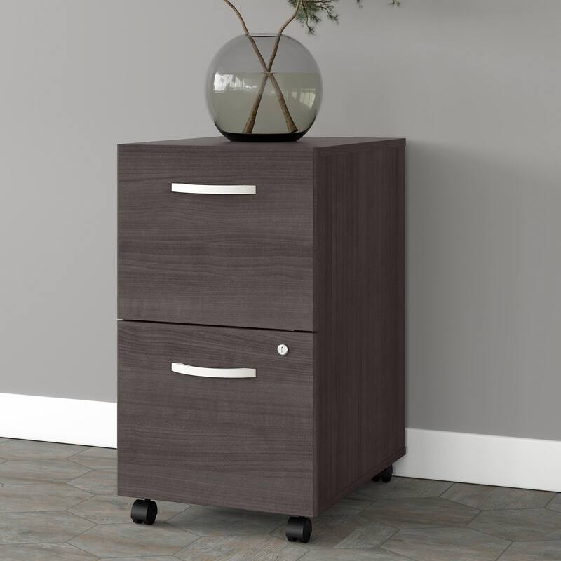 Studio A 2 Drawer Mobile File Cabinet by Bush Business Furniture - Storm Gray