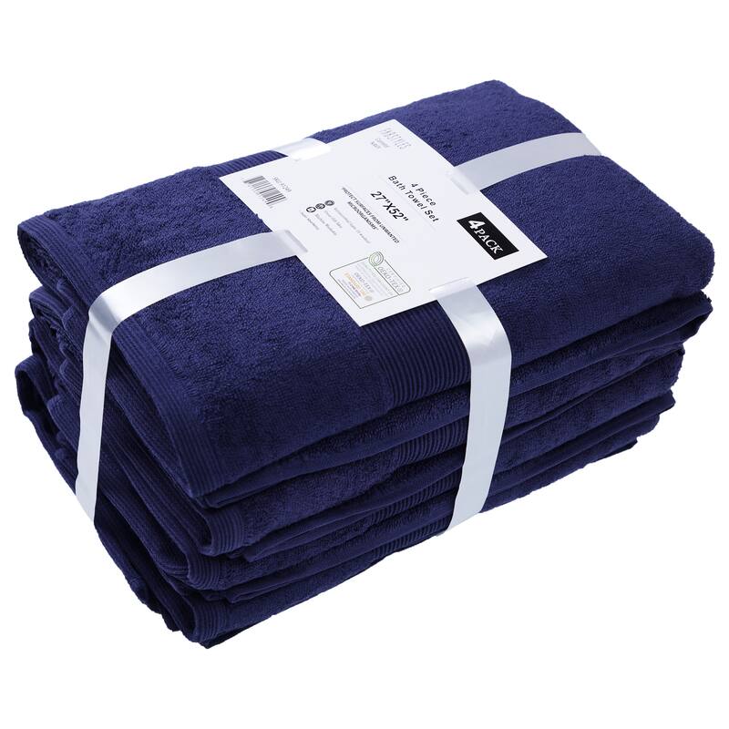 Fabstyles Soft Absorbent Bath Towel, 27 x 54 Inches, Set of 4