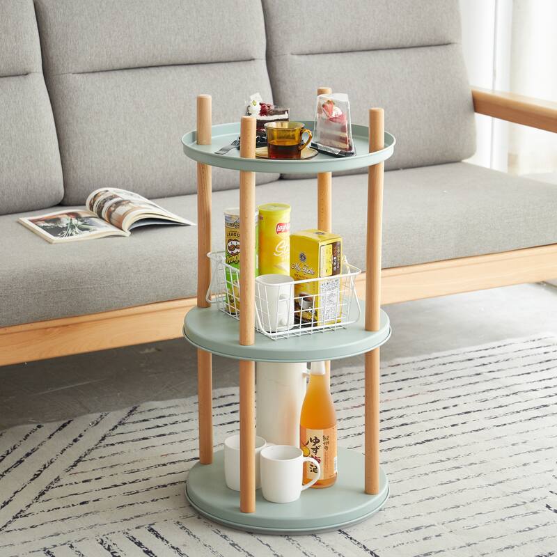 3 Tier 360 Rotating Storage Shelf - Blue