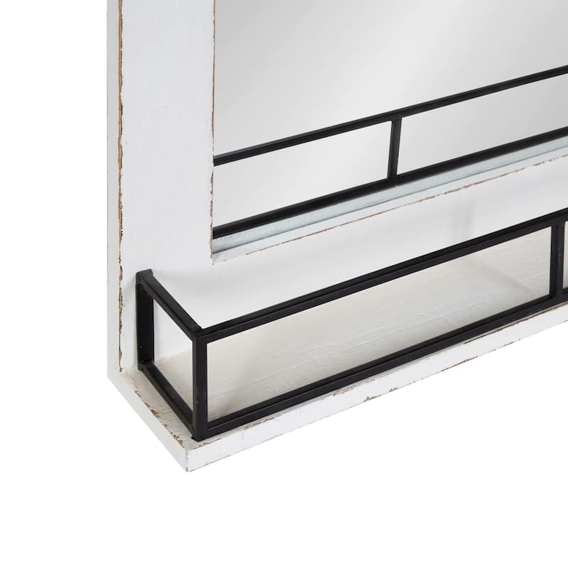 Kate and Laurel Cates Framed Wall Mirror with Shelf