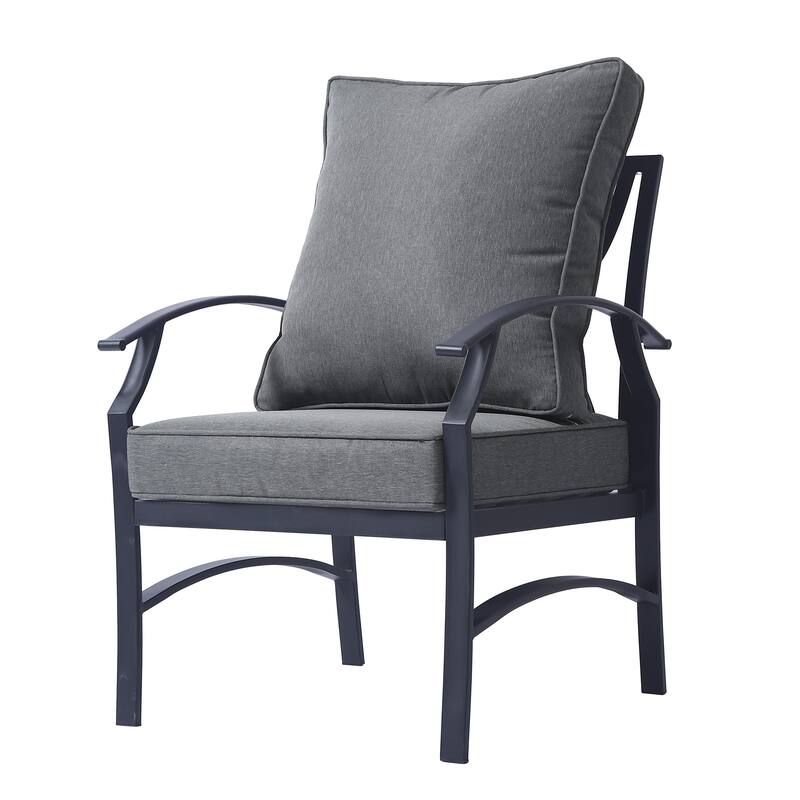 3-Piece Outdoor Metal Bistro Set with Cushion