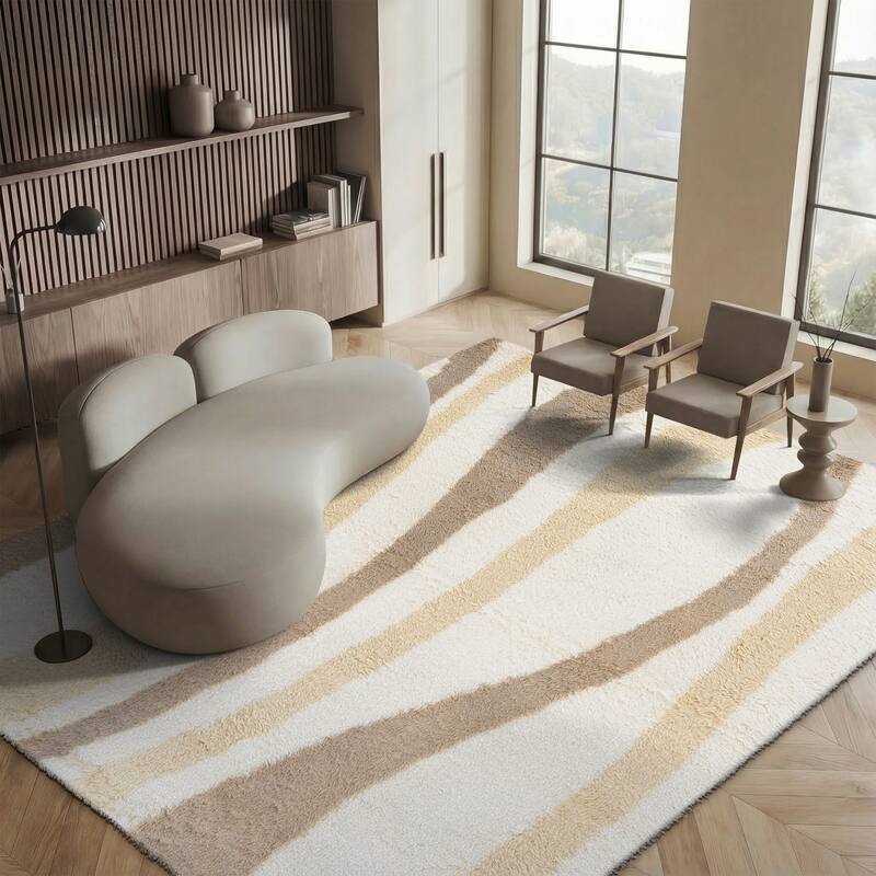 SAFAVIEH Hand-Woven Casablanca Kecia Shag Wool Rug