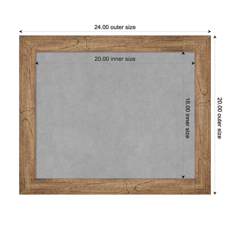 Amanti Art Owl Brown Narrow Framed Magnetic Board - Board Size 20x16