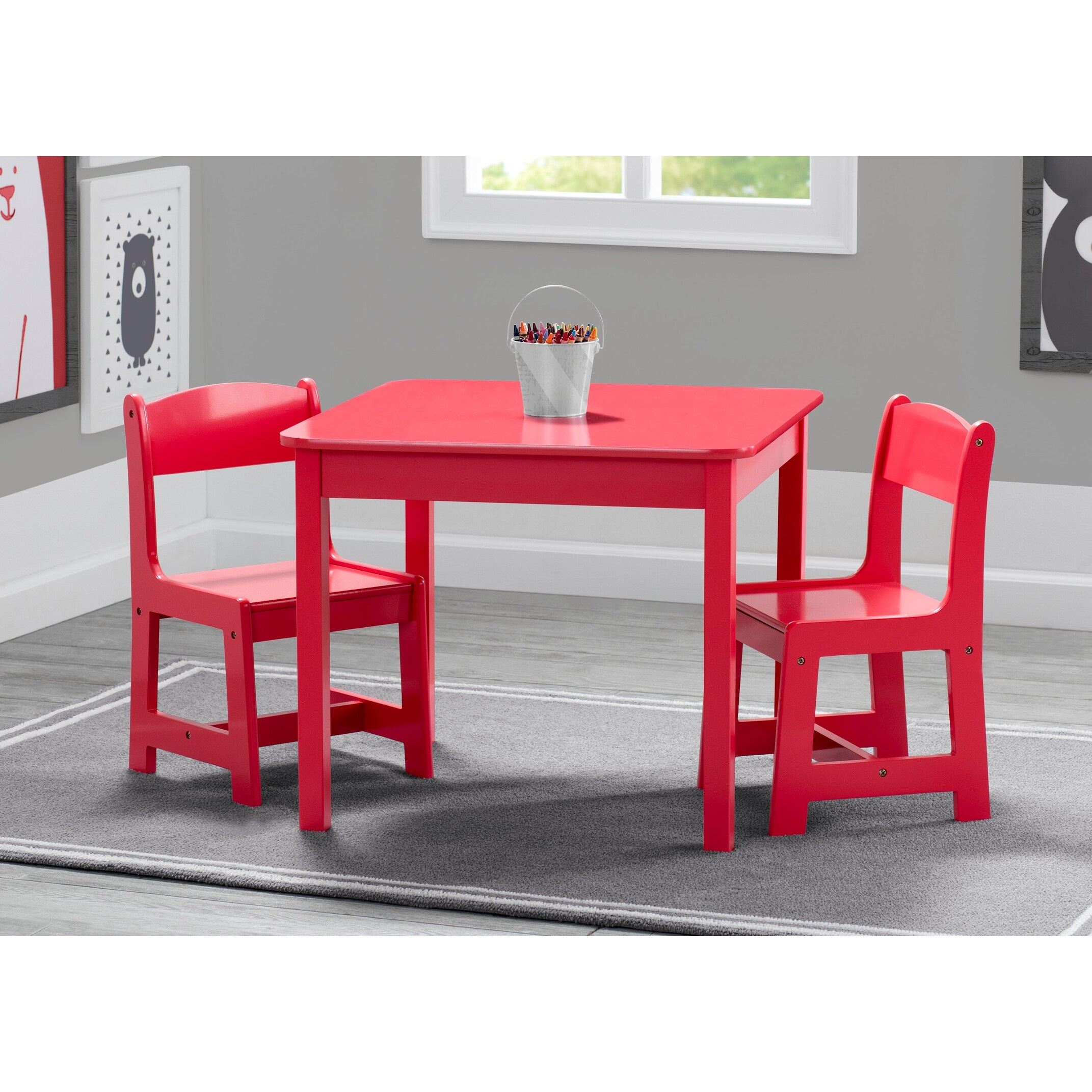 Delta Children MySize Kids Wood Table and Chair Set - Overstock 