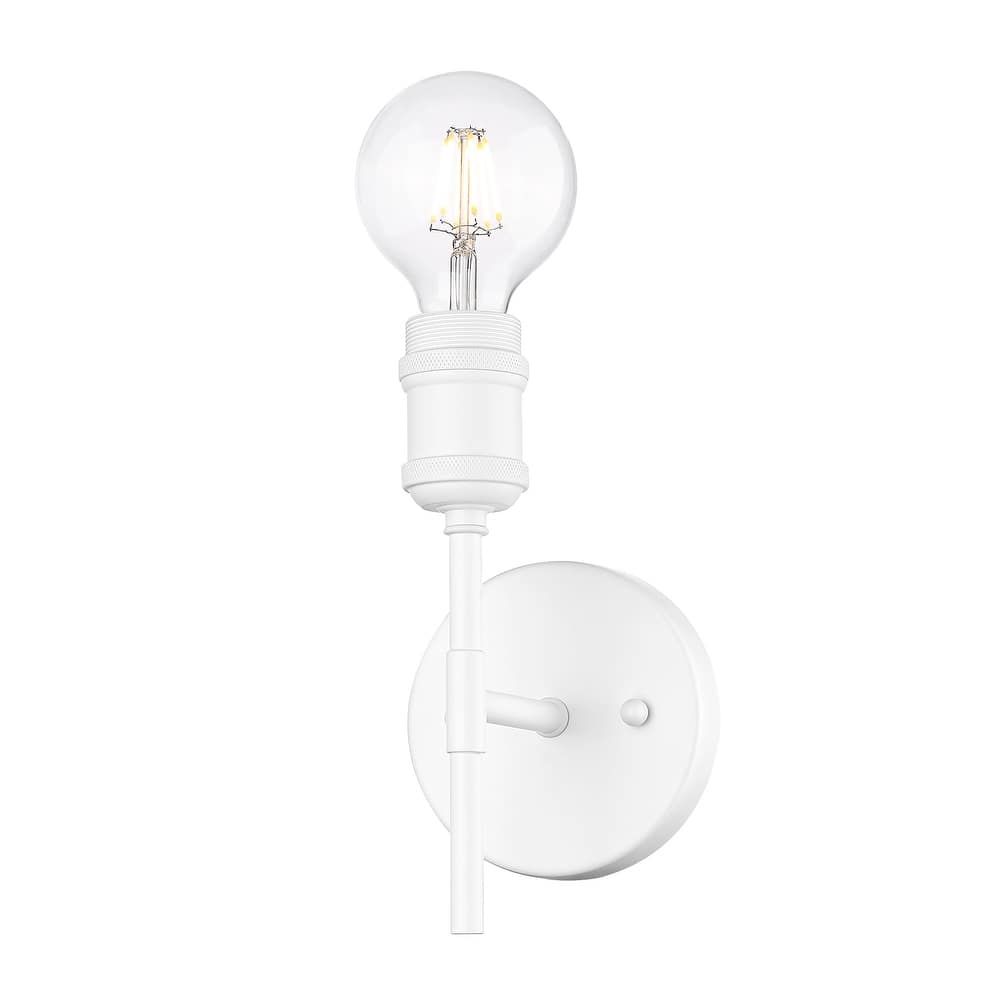 Wry Lighting Axel 1-light Wall Sconce in Matte White