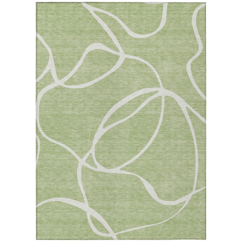 HomeRoots Abstract Transitional Rectangle Outdoor Rug