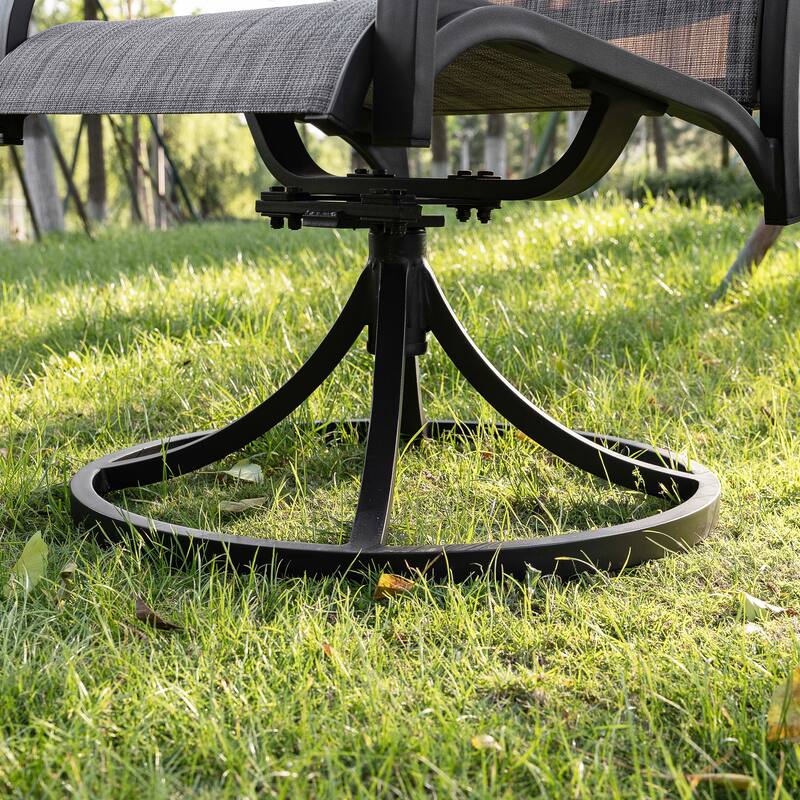 Nuu Garden Patio 2-Piece Textilene Swivel Chairs