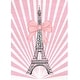 preview thumbnail 1 of 7, Nourison Imagination Indoor only Pink Eiffel Tower Graphic Area Rug 3'5" x 5' - Pink