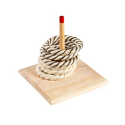 Outdoor Wood Ring Toss Game Set - 11" x 11"