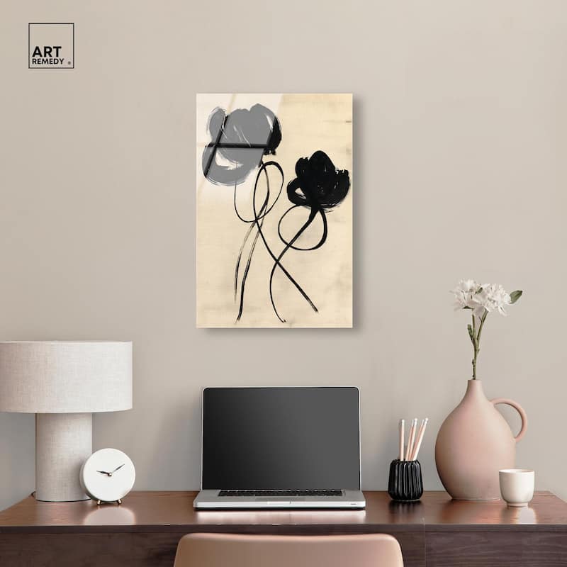 Florals in the Minimal II Acrylic by Art Remedy, Ready to Hang
