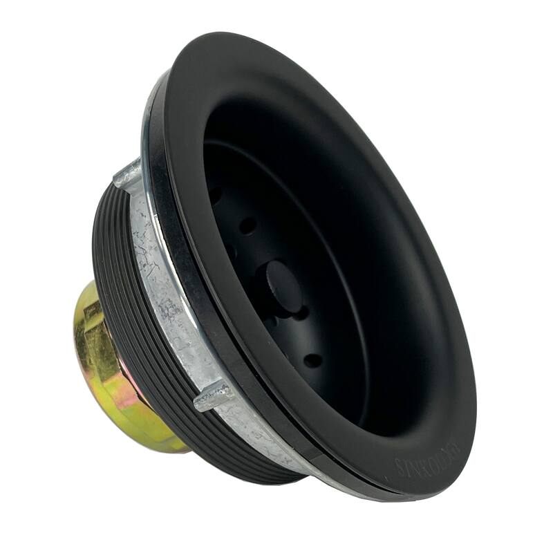 SinkSense Matte Black 3.5" Basket Strainer Drain with Post Style Basket