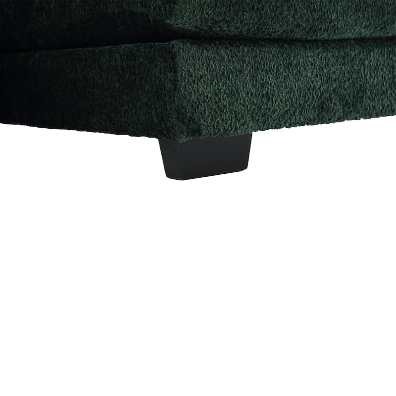 Green 110.63" U-Shaped 6-Seater Sofa with Spacious Design