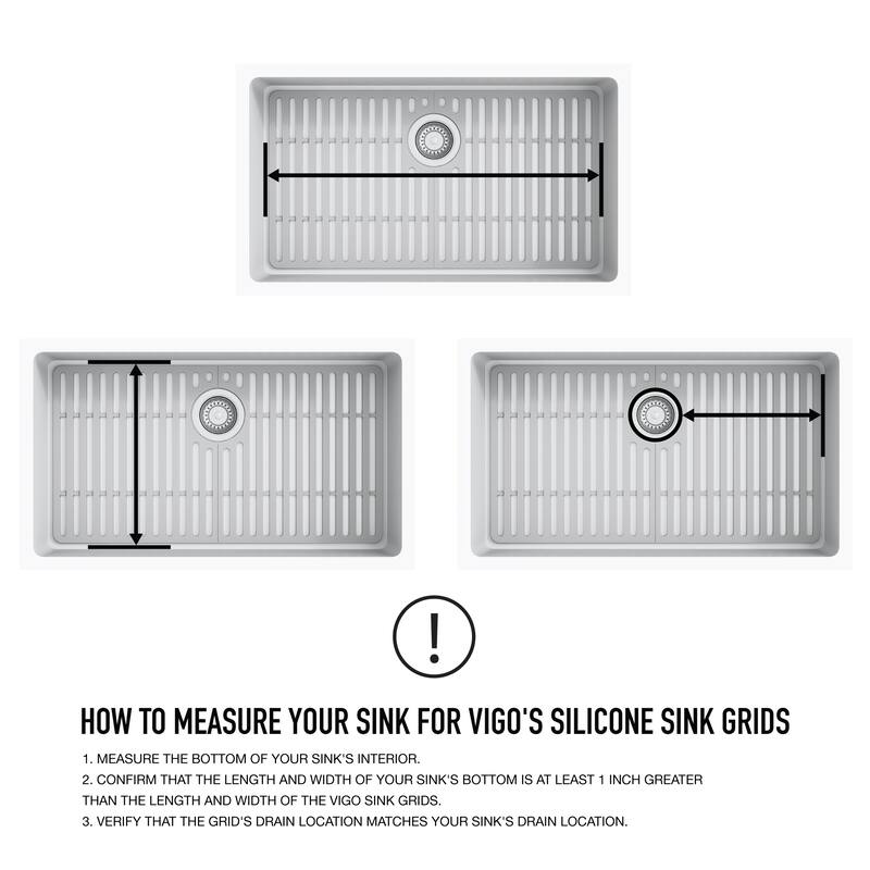 VIGO 28" L X 15" W Silicone Protective Bottom Grid for Kitchen Sink