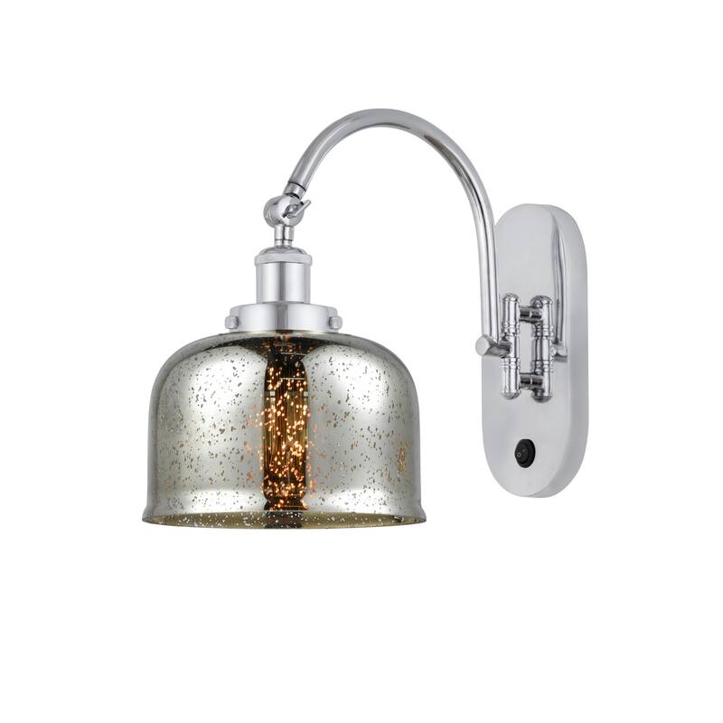Innovations Lighting 918-1W-13-8 Bell Sconce Bell 13" Tall Wall Sconce - Polished Chrome / Silver Plated Mercury