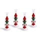 preview thumbnail 3 of 2, Holiday 9" Tall Mercury Glass Taper Candle Holders, Set of 4