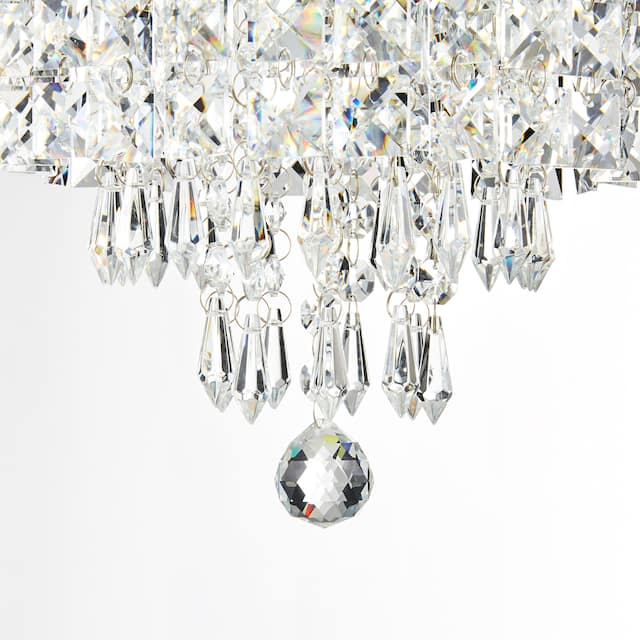 CO-Z 3-Light Mini Crystal Chandelier with Raindrop Crystals