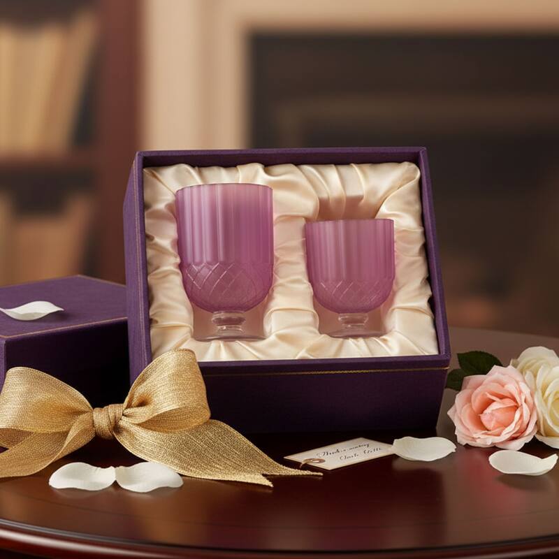 Aria Home Florine Colored Glass Goblet Table Vase Set Decor