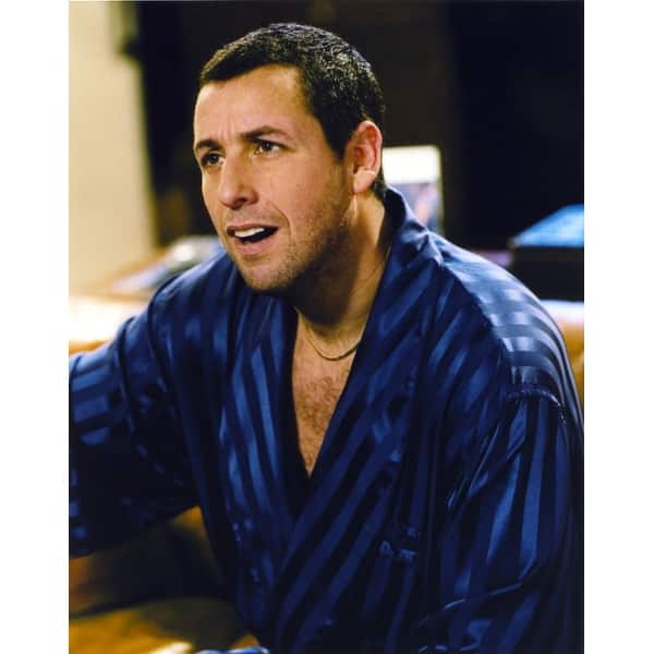 Shop Adam Sandler In Black And Blue Striped Robe Photo Print