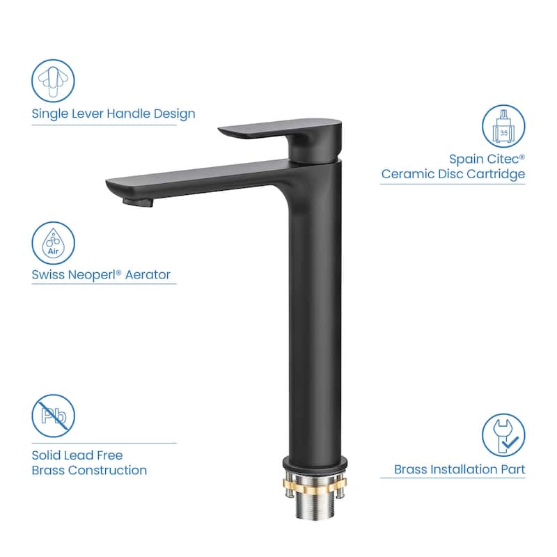 Tender-T Single Handle Bathroom Vessel Sink Faucet