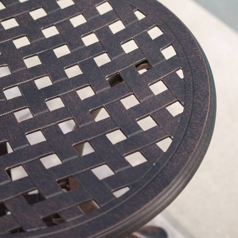 Outdoor 19" Cast Aluminum Side table
