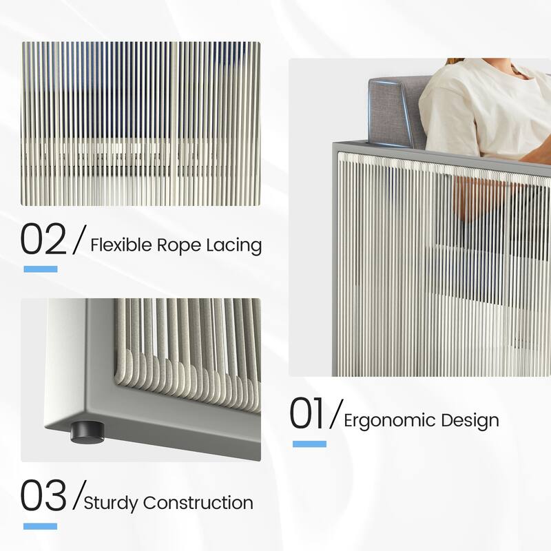 3 Seats Patio Sofa All Weather Wicker Patio Couch