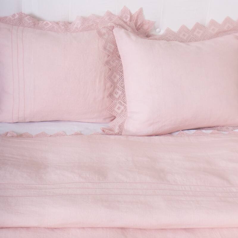 Lalim Lace Linen Duvet Cover