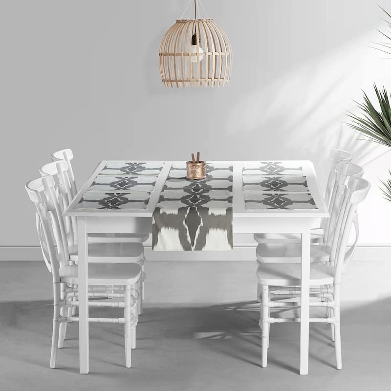 Exclusive Fabrics Sorong Printed Cotton Table Runner & Placemats - Sorong