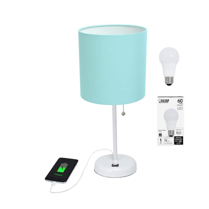Simple Designs 19.5" Desk Lamp with Feit LED Bulb Included - 19.50