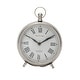 preview thumbnail 2 of 12, Silver Stainless Steel Traditional Clock