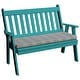 preview thumbnail 3 of 12, Poly 4' Traditional English Garden Bench Aruba Blue