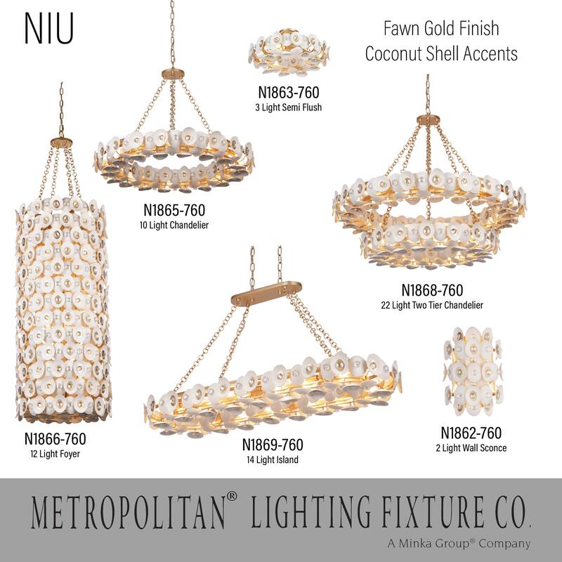Metropolitan N1865 Niu 10 Light 35" Wide Crystal Pendant
