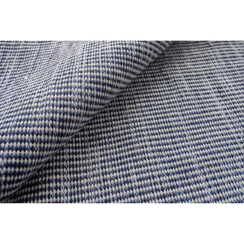 EXQUISITE RUGS Lenzi Indoor/Outdoor Flatweave PET yarn Blue Area Rug.
