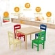 preview thumbnail 6 of 10, Costway Kids 5 Piece Table Chair Set Pine Wood Multicolor Children