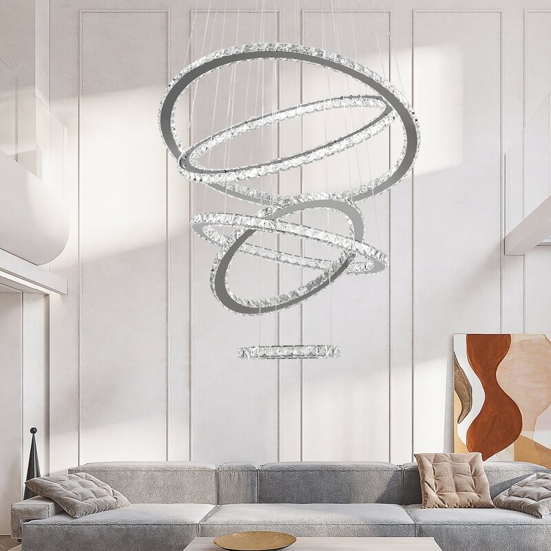 Maxax 5 - Light Unique LED Chandelier with Crystal Accents