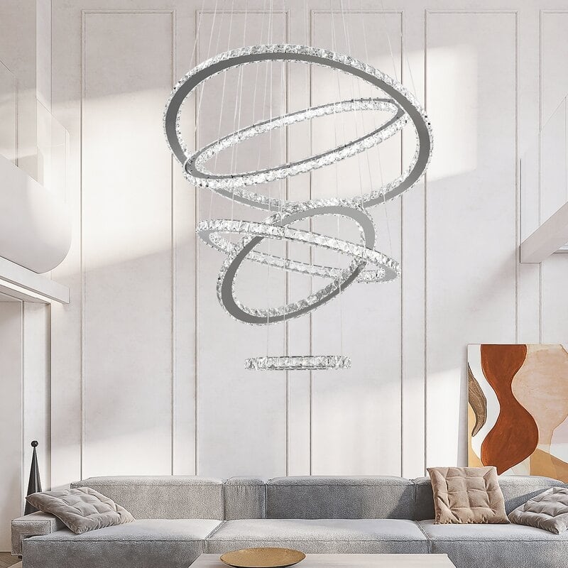 Maxax 5 - Light Unique LED Chandelier with Crystal Accents - YX-800