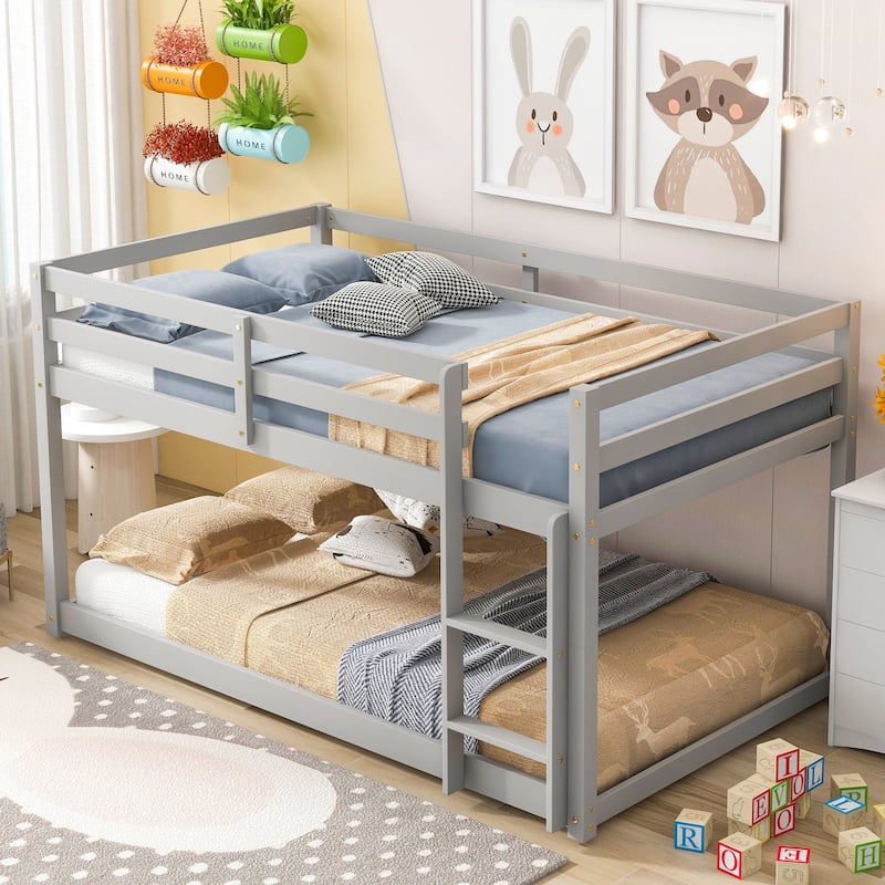 Twin over Twin Floor Bunk Bed