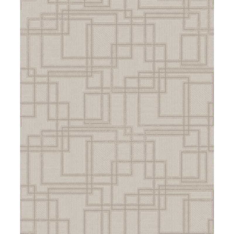 Henderson, Bauhaus Cityscape 33' L X 20.5" W, Art Deco Wallpaper Roll - Laurent Grey