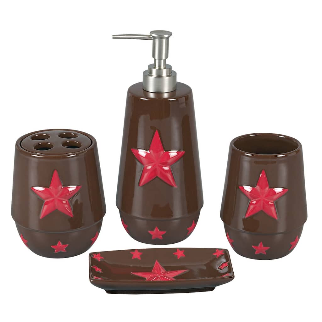 Paseo Road by HiEnd Accents Rustic Star Countertop Bathroom Set, 4PC