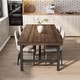 preview thumbnail 2 of 4, Industrial Dining Table for 6~8 People, 78.7" Long Rectangle Dining Table