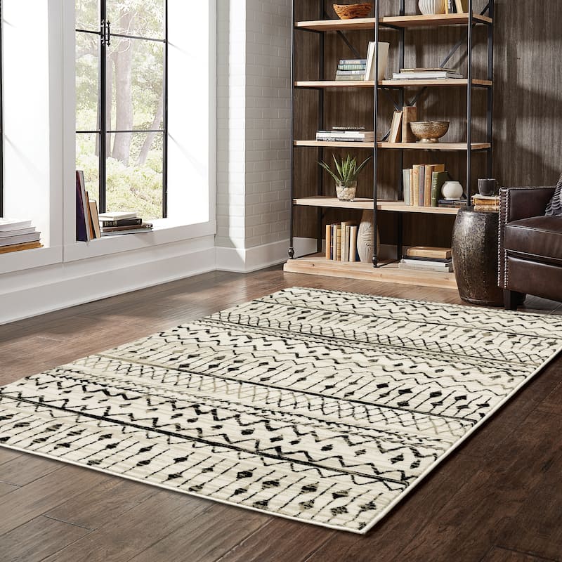 Style Haven Prescott Tribal Etchings Area Rug - 3'10" x 5'5" - Rectangle