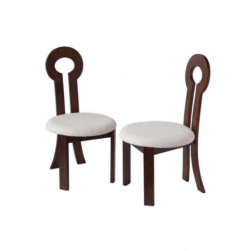 Vintage Rubber Solid Wood Dining Chair(Set Of 2)