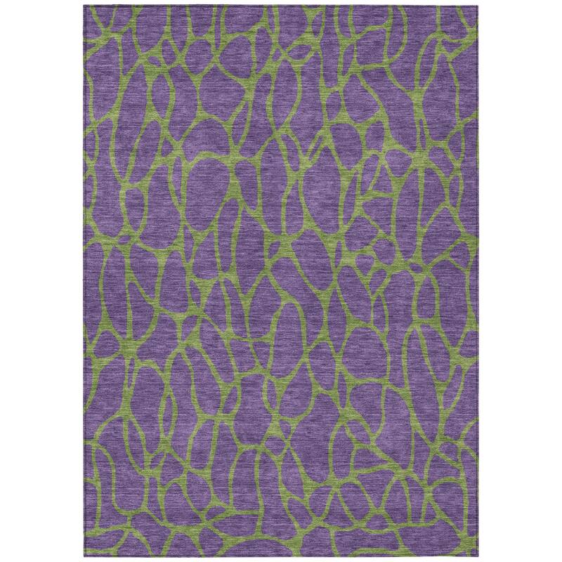HomeRoots Geometric Transitional Rectangle Outdoor Rug