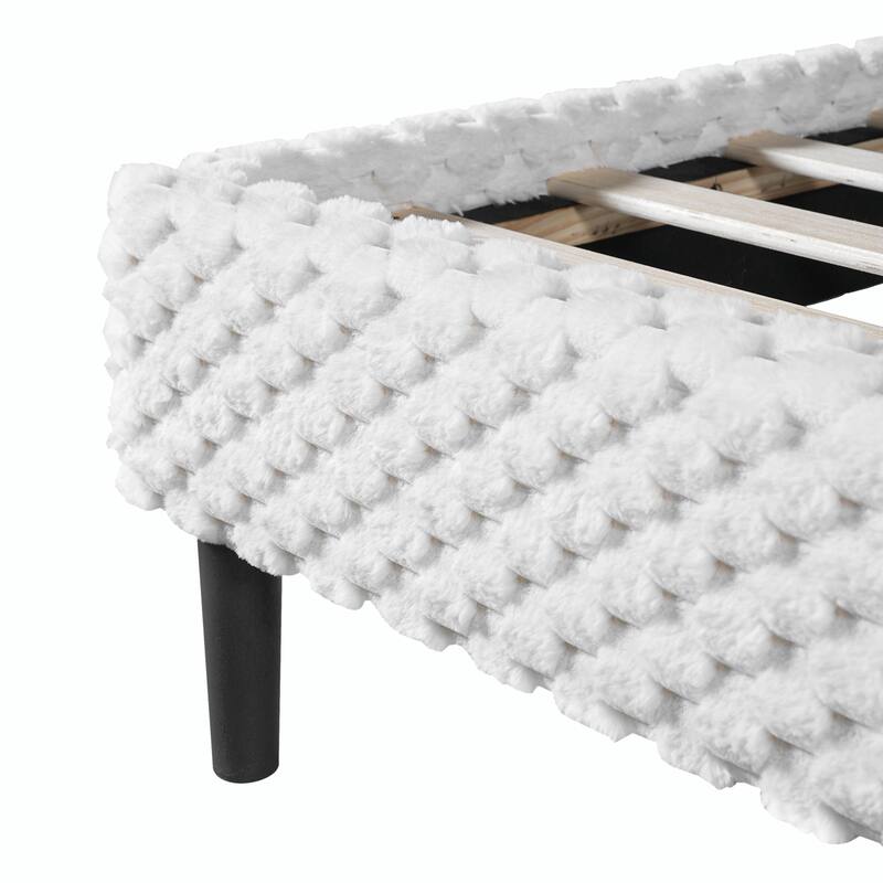 Simple Modern White Plush Soft Bed - Comfortable Backrest for Bedroom