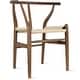 preview thumbnail 13 of 26, Set of 2 Modern Wood Dining Chair With Back Armchair Hemp Seat For Home Restaurant Office Kitchen