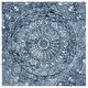 preview thumbnail 102 of 119, SAFAVIEH Handmade Marquee Genta Modern Medallion Wool Rug 6' Square - Blue/Grey - Square