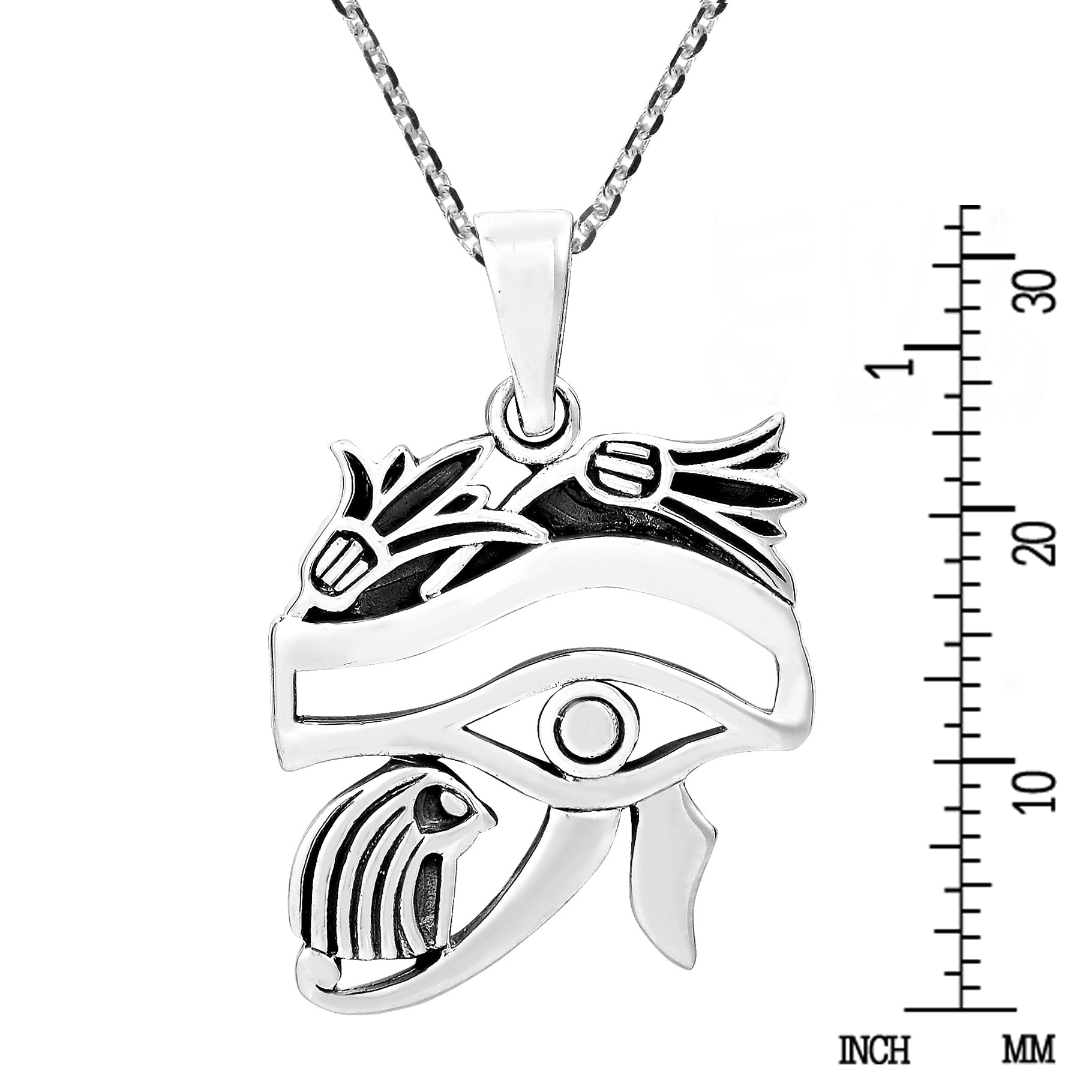 eye of horus silver necklace