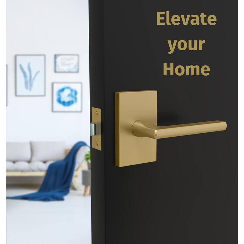 Mega Handles GLAMOR Passage Door Lever | Modern Keyless Interior Door Handle for Hallway, Closet, or Bathroom and Kitchen