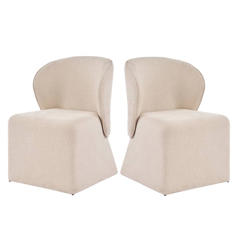 Christopher Knight Home - Eddie Modern Block Silhouette Upholstered Dining Chair with Metal Frame, Versatile Home Use